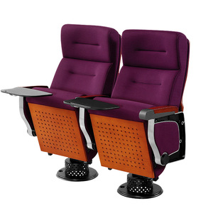 Silla de Auditorio Yi Jian, Tapizada en Tela Roja, con Reposabrazos, para Uso en Escuelas y Teatros - Product Image 5