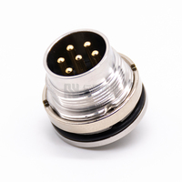 Conector M16 de 6 pines Conector roscado AISG para aplicaciones electrónicas