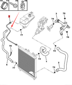 Pièces automobiles 1307ZV Tuyau d'eau en nylon pour <span class=keywords><strong>Peugeot</strong></span> <span class=keywords><strong>PARTNER</strong></span> VU 1.9 DW8 Accessoires de voiture - Product Image 2