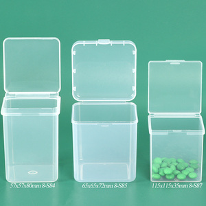 SUNSHING Wholesale <b>Clear</b> Cylindrical <b>Container</b> Makeup Brush Holder Plastic Cotton Swab Storage Box for Travel Toiletry Organizer - Product Image 2