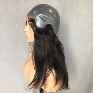 Peluca Médica de PU Fino para Mujer, 100% Cabello Humano Remy con Cutícula Alineada, Atada a Mano, Prótesis Capilar para <span class=keywords><strong>Alopecia</strong></span>, En Stock - Product Image 6