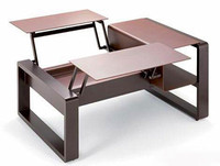 Table basse transformable en fer avec mécanisme de réglage de la hauteur à double ressort pour la cuisine et l'école