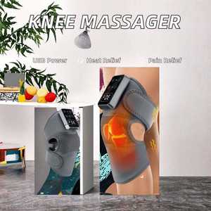 Support Brace Joint Cordless Electric <b>Knee</b> <b>Massager</b> Levels Thermal Massage with Vibrations and Heating - Product Image 6