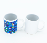 Mug en céramique de 3 oz avec revêtement par sublimation, tasse personnalisée avec logo pour café, hôtel, restaurant, vente en gros, publicité, tasse à eau