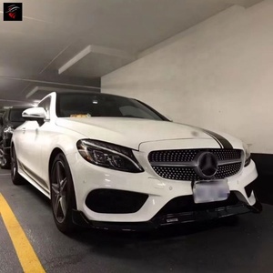 Precio de fábrica W205 B Estilo Labio delantero Parachoques de carbono Negro brillante 2014-2018 Mercedes-Benz Clase C W205 Estándar 1 Juego N/A Carbono - Product Image 5