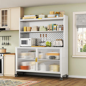 Aparador de Metal de Lujo, Mueble de Cocina Moderno con Almacenamiento y Asas, Fácil de Montar - Product Image 2