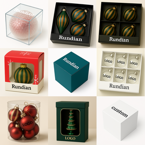 Ornamen kaca Natal mewah buatan tangan kustom <span class=keywords><strong>2026</strong></span> ornamen bola pohon Natal Festival Tahun Baru berkualitas tinggi - Product Image 5