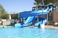 Vente directe d'usine de toboggans spirales colorés, installations de loisirs aquatiques sur mesure