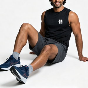 Camisetas sin mangas de algodón de alta calidad al por mayor, diseño personalizado con serigrafía, camisetas deportivas ajustadas para entrenamiento, para hombre - Product Image 2