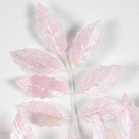 Vente en gros OEM Poinsettia à paillettes en aérosol Branches de feuilles d'arbre de Noël Décorations de fleurs artificielles