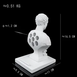 Figurines grecques personnalisées, statue de Jules César, porte-stylo, porte-crayon à sourcils, décoration de coiffeuse ou ornement de bureau - Product Image 6