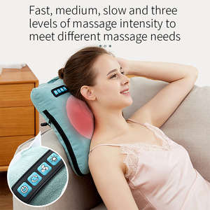 Portable Home Office Waist Leg Neck <b>Massager</b> Red Light Heating <b>Vibration</b> <b>Back</b> Massage Pillow - Product Image 2