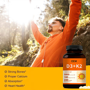 Fabricantes de cápsulas blandas de vitamina <span class=keywords><strong>D3</strong></span> personalizables <span class=keywords><strong>1000</strong></span> <span class=keywords><strong>IU</strong></span> <span class=keywords><strong>D3</strong></span> <span class=keywords><strong>K2</strong></span> Softgel soporte inmunológico y cápsulas blandas de huesos y dientes - Product Image 2