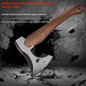 Ascia da Combattimento Niman Russa Portatile in Acciaio ad Alto Tenore di Carbonio con Bordo Curvo, Ascia Affilata e Resistente per Campeggio e Legna da Ardere, Forgiata a Mano - Product Image 4