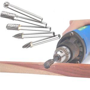Jeu d'<span class=keywords><strong>outils</strong></span> rotatifs personnalisés en carbure de tungstène, à encoche sifflet, tige droite, matériaux synthétiques, graphite, diamètre 3 mm, carbure - Product Image 4