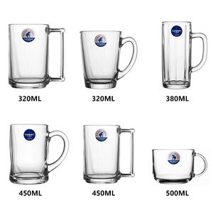 Verres à boire en verre trempé de qualité Platinum Luminarc avec logo personnalisé 320ML 380ML 450ML, mugs à poignée, gobelets isothermes pour hôtel - Product Image 1