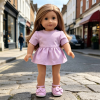 Chaussures de poupée MSYO avec nœud pour poupée de 18 pouces, jolies ballerines Mary Jane pour accessoires de déguisement de poupée de 45 cm