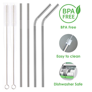 All'ingrosso Logo personalizzato riutilizzabile in acciaio inox <span class=keywords><strong>cannucce</strong></span> con spazzola di pulizia Set accessori per bere <span class=keywords><strong>Cocktail</strong></span> con scatola di visualizzazione - Product Image 6