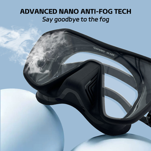 Maschera <span class=keywords><strong>da</strong></span> <span class=keywords><strong>Nuoto</strong></span> con Lenti Grandi e Ampia Visuale, in Vetro Temperato e Silicone, Regolabile, con Rivestimento Nano Anti-Appannamento, per Snorkeling e Immersioni <span class=keywords><strong>Libere</strong></span> - Product Image 5