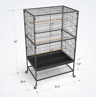 Nouvelle cage à oiseaux en acier inoxydable de petite et moyenne taille pour l'élevage de cailles, volière pour animaux de compagnie, cage simple et respirante pour animaux de compagnie