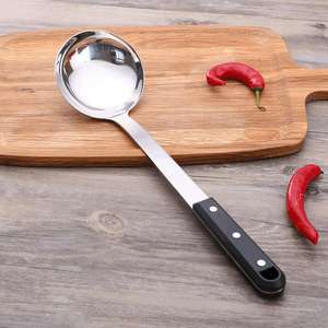 Black Pearl Stainless Steel Spatula With Abs <b>Handle</b> For Cooking Stir Frying Soup Serving Thickened Non Stick <b>Pan</b> Use - Product Image 4