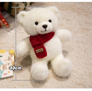Soffice orsacchiotto <span class=keywords><strong>di</strong></span> peluche marrone che tiene il cuore con sciarpa giocattoli <span class=keywords><strong>di</strong></span> peluche <span class=keywords><strong>di</strong></span> san valentino animali imbalsamati - Product Image 5
