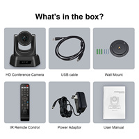 Cámara PTZ para Videoconferencias en Línea, Fácil Configuración, Zoom 20x, 1080P, 60FPS, USB3.0