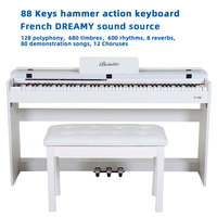 Piano droit lesté professionnel 186 touches, fabriqué en Chine, orgue électronique 88 touches, type Nord Stage 3, accordéon