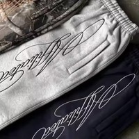 Pantalon mi-long brodé style rétro européen et américain, hip-hop, été, décontracté et ample, coupe pentagonale, tendance