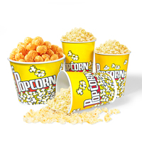 Gobelet en papier KFC de grande taille avec logo personnalisé, 64 oz, 85 oz, 120 oz, gobelet en papier pour poulet frit, popcorn, seau avec couvercle