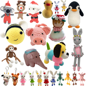 Juguetes de Animales Tejidos a Crochet al por Mayor, Amigurumi Hechos a Mano Personalizados, Llaveros de Lana - Product Image 1