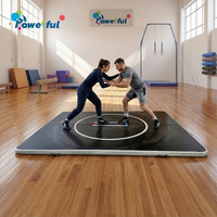 Tapis de lutte gonflable durable 3x3m, tapis de Jiu-Jitsu portables, tapis de gymnastique légers pour MMA
