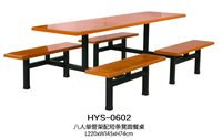 Ensemble table et chaises de salle à manger en acier moderne pour appartement, école, hôpital, utilisation durable, imperméable, design contemporain, capacité de 8 personnes