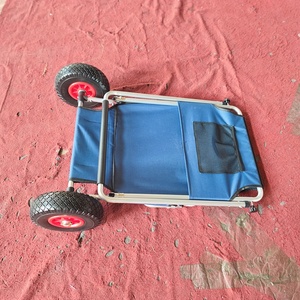 Xách tay hợp kim nhôm có thể gập lại giỏ hàng tay xe đẩy ngả ghế cho nhà ngoài trời bãi biển Câu Cá Nhựa bền vải cao su - Product Image 6