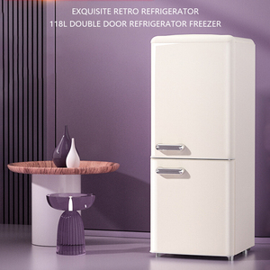 Refrigerador retro americano de gran capacidad, pequeño color para el hogar, doble puerta - Product Image 2