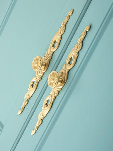 Poignée de tirage moderne en cuivre pur doré, durable, pour commodes, armoires, portes de placards - Chambre, cuisine, salle de bain, extérieur, salon - Product Image 3