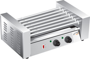 Commercialไส้กรอกอาหาร 7-Rollerสุนัขร้อนเครื่องทำสแตนเลสHOT DOG RollerและBun warmer - Product Image 3