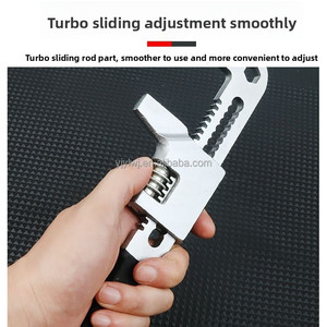 Llave en forma de <span class=keywords><strong>F</strong></span> de grado industrial, llave de tubo ajustable de ángulo recto multifunción, alicates de plomería, llave Flexible de gran apertura - Product Image 3