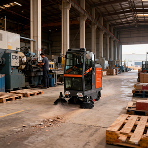 New 48V công nghiệp điện Ride-on tầng Sweeper xe cho đường và đường phố làm sạch nhà Máy Giá - Product Image 2