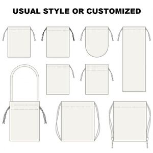 Heavy Duty Eco-Friendly Reusable Cotton <b>Drawstring</b> <b>Pouch</b> Custom Logo Gift Bag with Natural Color Letter Pattern for Promotion - Product Image 5