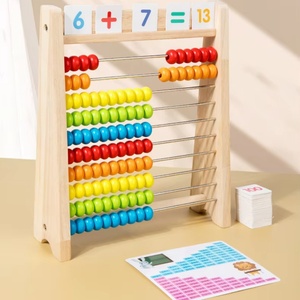 Juguetes Matemáticos de Madera Ecológicos, Ábaco Azul Clásico, Juguete Educativo para Contar, Aritmética Mental, Suma y Resta - Product Image 1