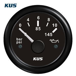 Kus SEA-V श्रृंखला 52 मिमी 0 ~ 10 बार तेल दबाव गेज 12v/24v/24v/24v - Product Image 1