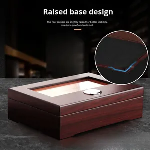 Công suất lớn bằng gỗ Cigar Humidor Hộp chống ẩm và côn trùng-proof Trường hợp/Mô hình tủ để lưu trữ Mười xì gà Cuba - Product Image 3