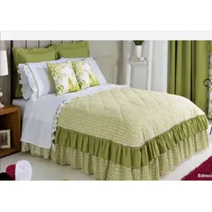 Juego de Edredón Orient King, Tamaño King, Algodón, Diseño Floral, Estilo Clásico con Volantes, Juego de Ropa de Cama de 7 Piezas - Product Image 3