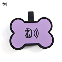 Impression personnalisée Étiquette d'identification pour animaux de compagnie 13.56MHz NTAG213 NTAG215 Perte de suivi Chat Chien Étiquette en silicone pour animaux de compagnie