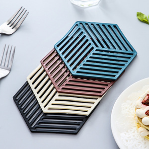 Alfombrilla antiescaldante, alfombrilla aislante del calor para el hogar, mantel individual, alfombrilla hueca para ollas y cuencos, posavasos para tazas de té estilo nórdico, silicona - Product Image 1