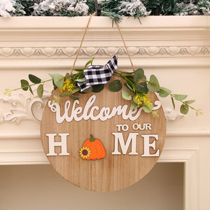 Lazos Decorativos DIY con Patrones Intercambiables: Letreros de Bienvenida de Madera, Adornos Colgantes para Puertas de Navidad y Halloween, y Coronas de Flores - Product Image 4