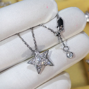 Collana in Argento 925 con Catena a Stella di Bambù e Ciondolo a Cometa con Zirconi per Donne, <span class=keywords><strong>Gioielli</strong></span> Chic e Sportivi di Lusso Leggero - Product Image 2