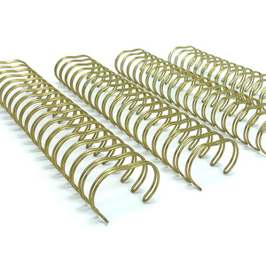 Ganghua Stationary suppliers 28.6 mm twin ring spiral, gold spiral binding for book notebook calender