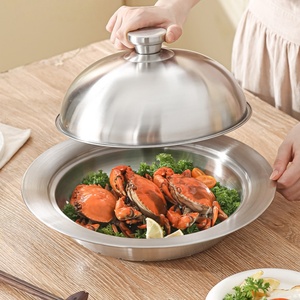 Plateau de cuisson <span class=keywords><strong>vapeur</strong></span> en acier inoxydable avec couvercle pour la maison – Idéal pour pains <span class=keywords><strong>vapeur</strong></span>, raviolis, poisson, légumes et plus – <span class=keywords><strong>Cuiseur</strong></span> <span class=keywords><strong>vapeur</strong></span> multifonctionnel pour la cuisine - Product Image 3